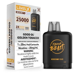 https://sirvapealot.ca/6752-thickbox/good-ol-golden-tobacco-level-x-boost-flavour-beast-pod-25000-puffs-20ml.jpg